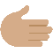 Rightwards Hand- Medium Skin Tone emoji on Twitter